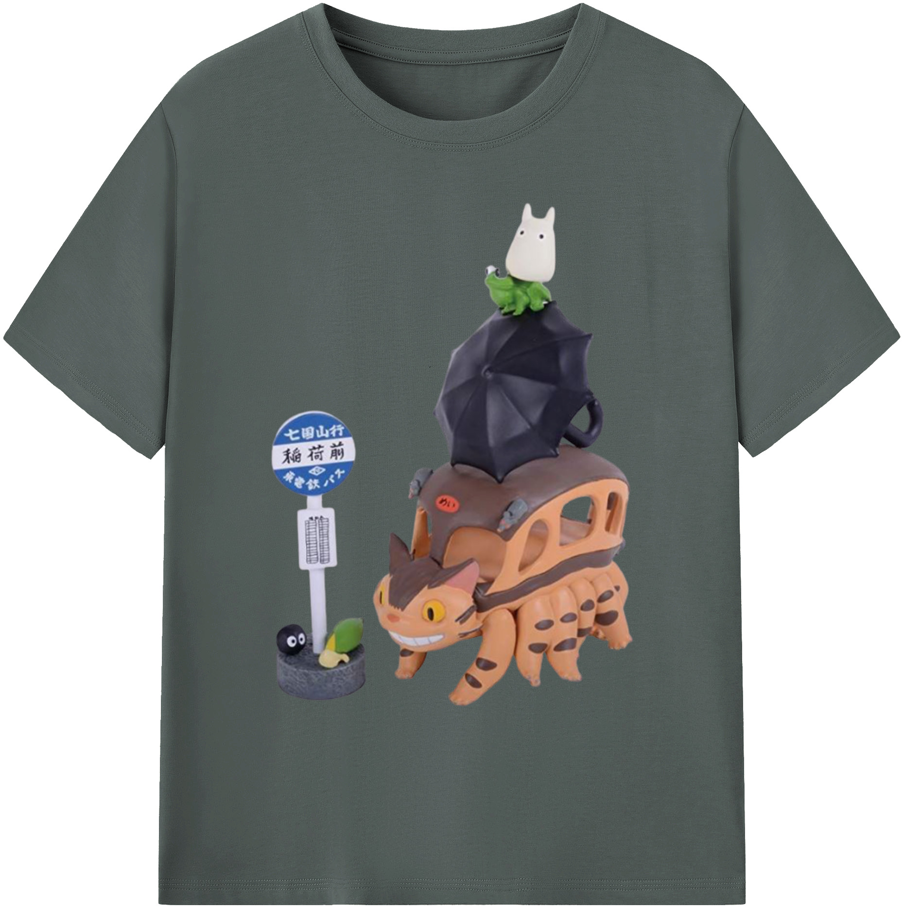 （画像用） となりのトトロ 草壁メイ 草壁サツキ My Neighbor Totoro Satsuki Kusakabe Mei Kusakabe 綿100％ メンズ半袖Tシャツ｜肌触りやわらか＆通気性